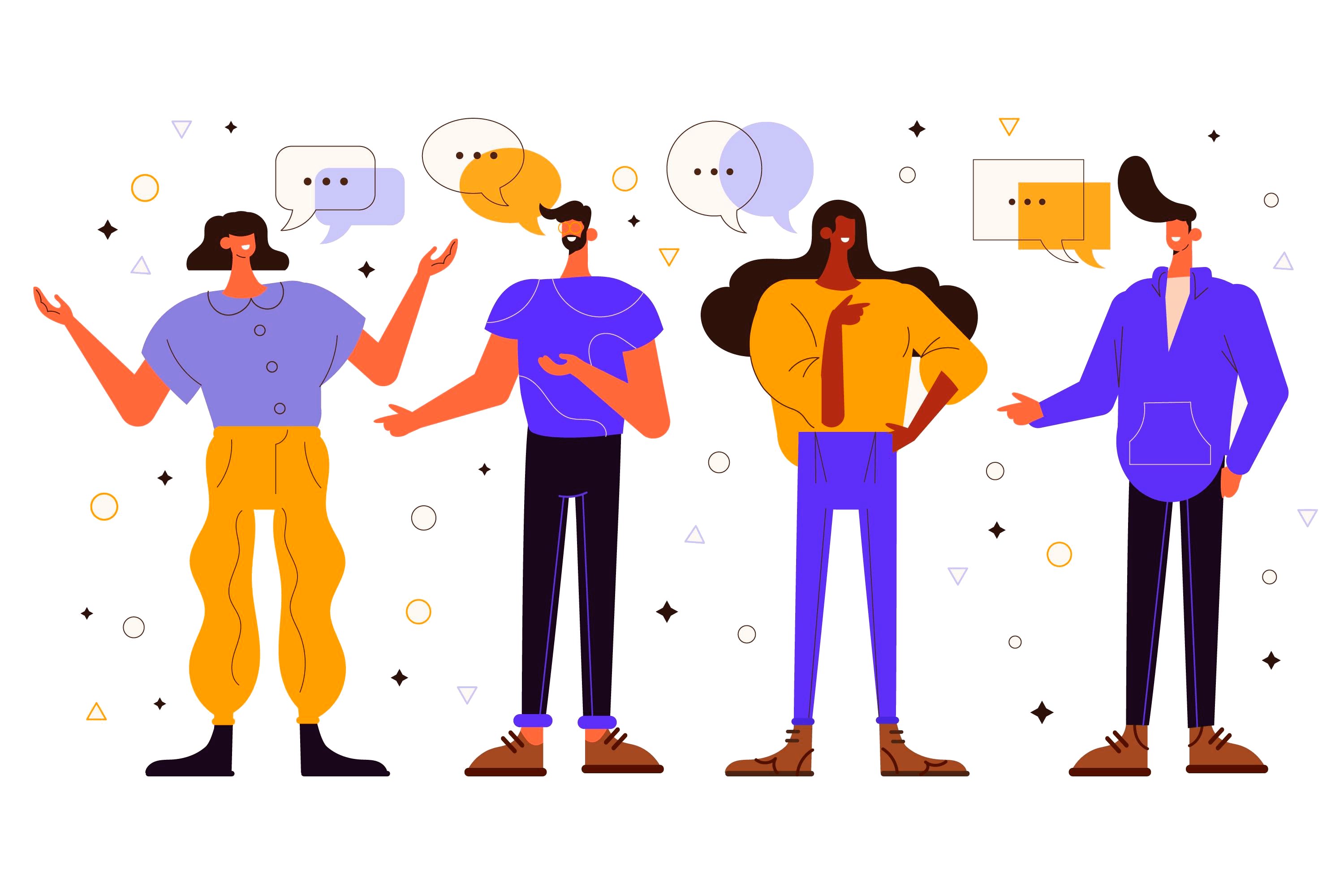 people talking
